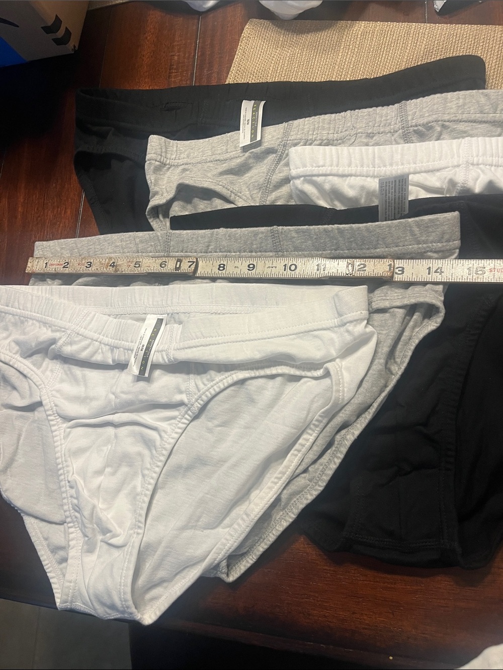 Updated listing 6 pair Kenneth Cole Men's Briefs in White and Black Gray medium - Picture 5 of 6